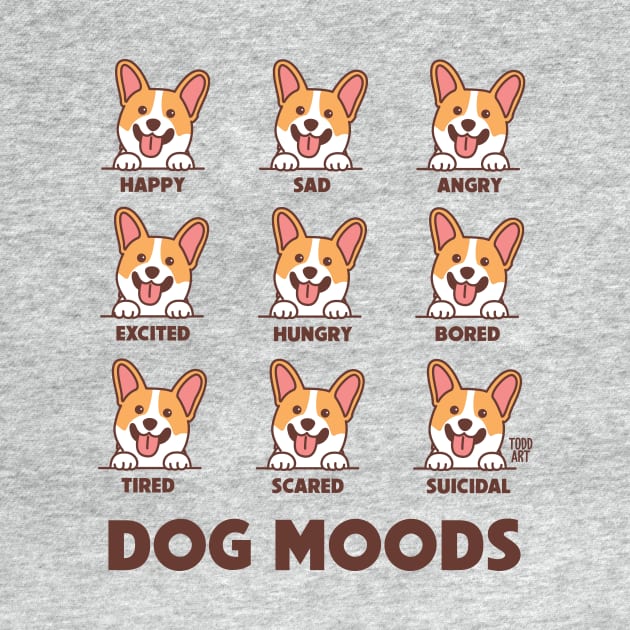 DOG MOODS by toddgoldmanart